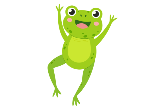 Download Cheerful Frog Character. Jumping Joyful - Frog character Collection