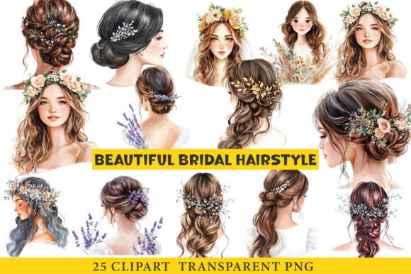 Download Beautiful Bridal Hairstyle Clipart PNG - Beautiful bridal hairstyle clipart png Collection