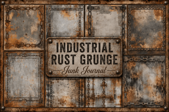 Download Industrial Rust Grunge Junk Journal - Junk journal Collection