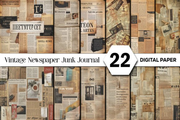 Download Vintage Newspaper Junk Journal Pages - Junk journal Collection