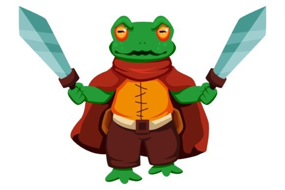 Download Cute Frog Character Design Illustration - Frog character Collection