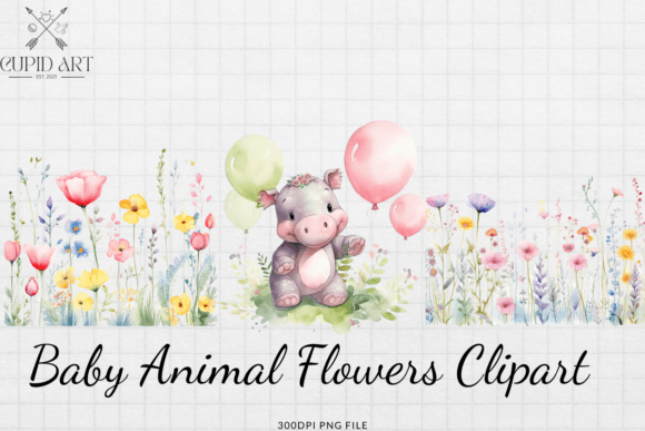 Download Baby Animal Flowers Clipart - Animal flowers Collection