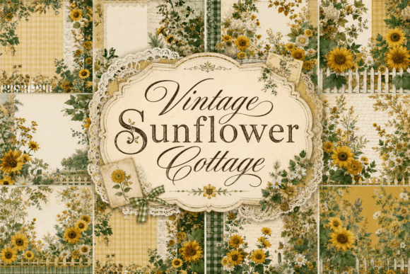 Download Vintage Sunflower Cottage Junk Journal - Junk journal Collection