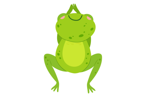 Download Swimming Frog Character. Cute Green Funn - Frog character Collection