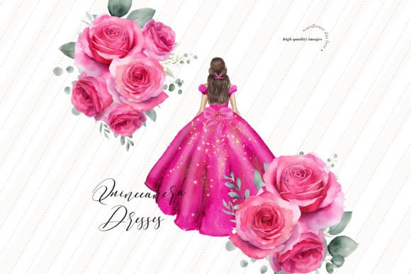 Download Fuchsia Pink Princess Dresses Clipart - Pink princess Collection