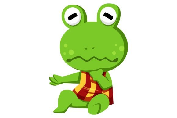 Download Cute Frog Character Design Illustration - Frog character Collection
