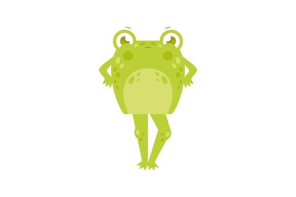Download Cute Dissatisfied Toad or Frog Character - Frog character Collection