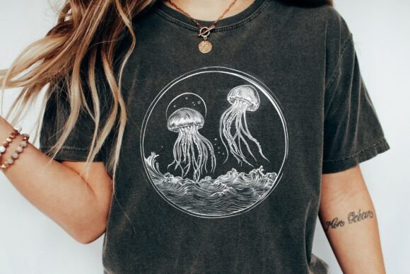 Download Jellyfish Ocean Waves Graphic Design Png - Ocean Collection