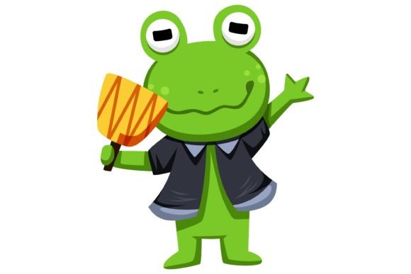 Download Cute Frog Character Design Illustration - Frog character Collection
