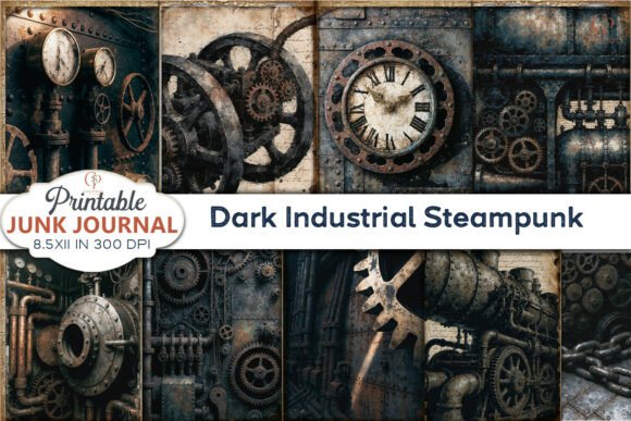 Download Dark Industrial Steampunk Junk Journal - Junk journal Collection